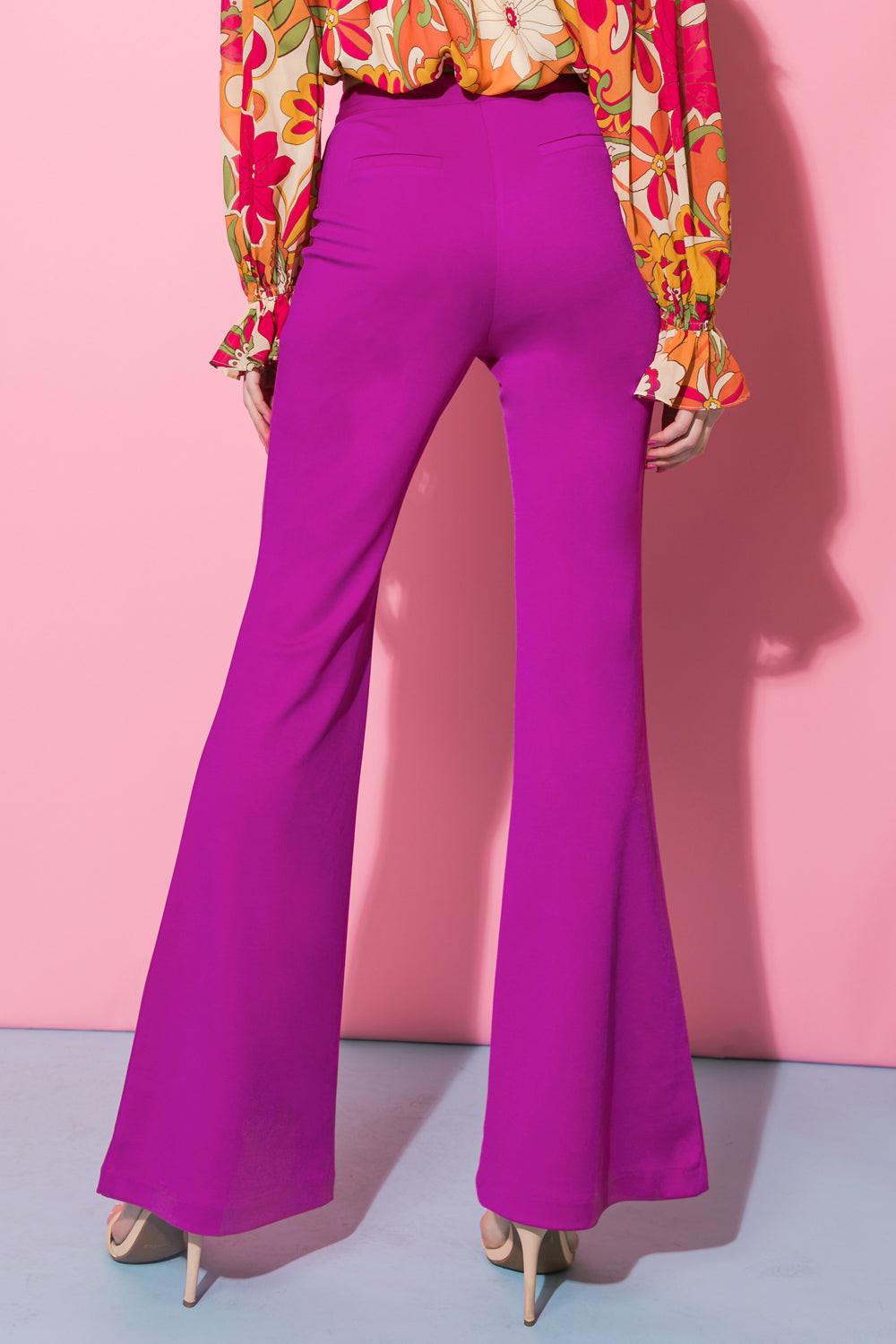 But Better Flare Pants High Rise Center Seam Faux Back Pockets