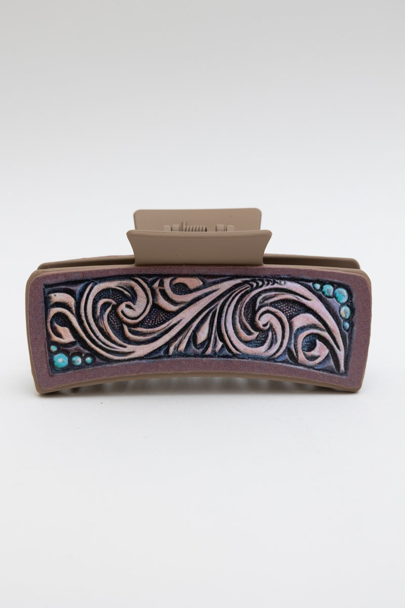 Bloom Ridge Hair Claw – Floral Clam Clip for Secure Hair Styling ????-Soul Flow Apparel