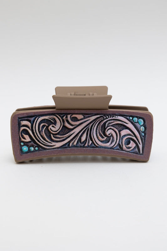 Bloom Ridge Hair Claw – Floral Clam Clip for Secure Hair Styling ????-Soul Flow Apparel