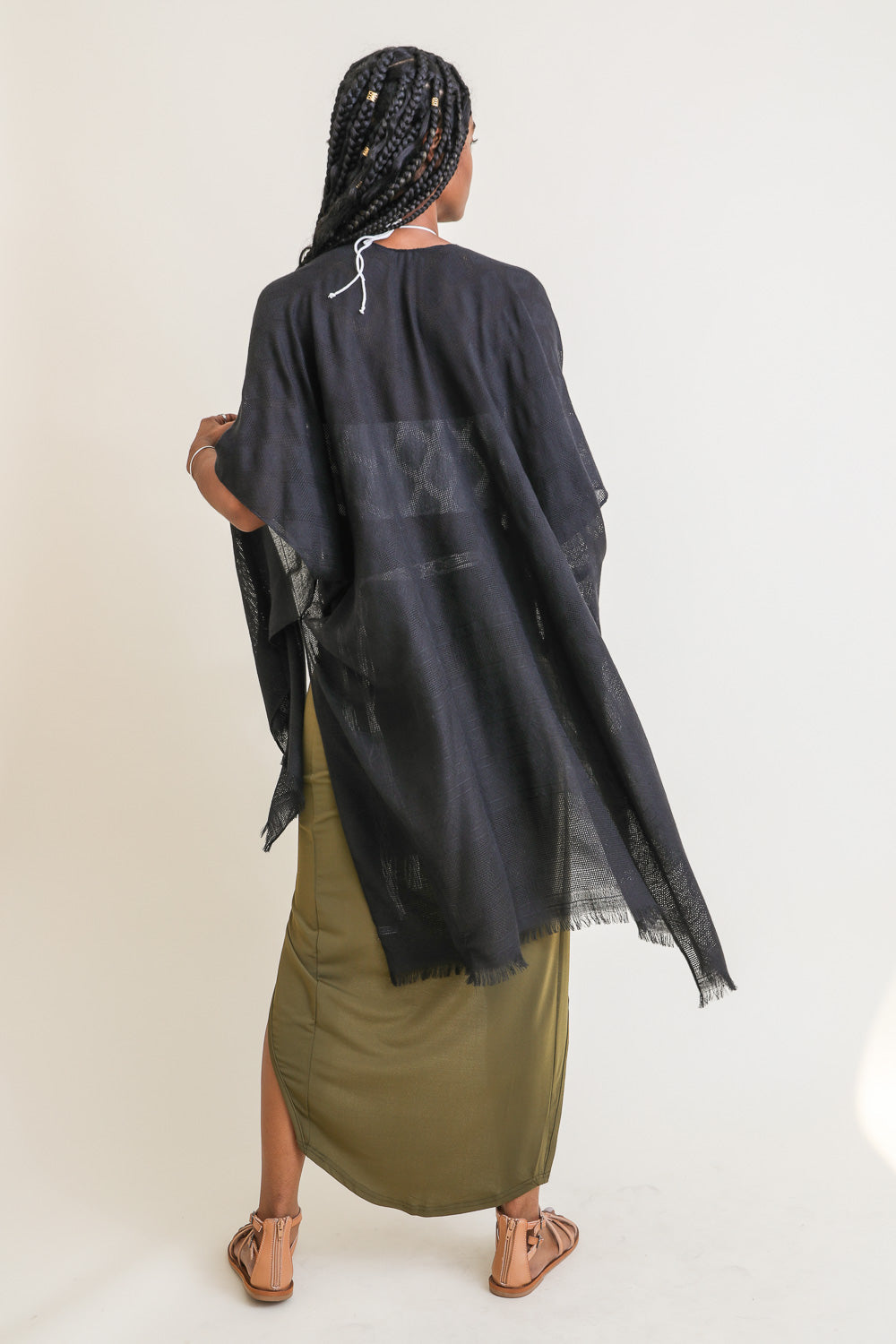 Diamond Embroidered Kimono-Soul Flow Apparel
