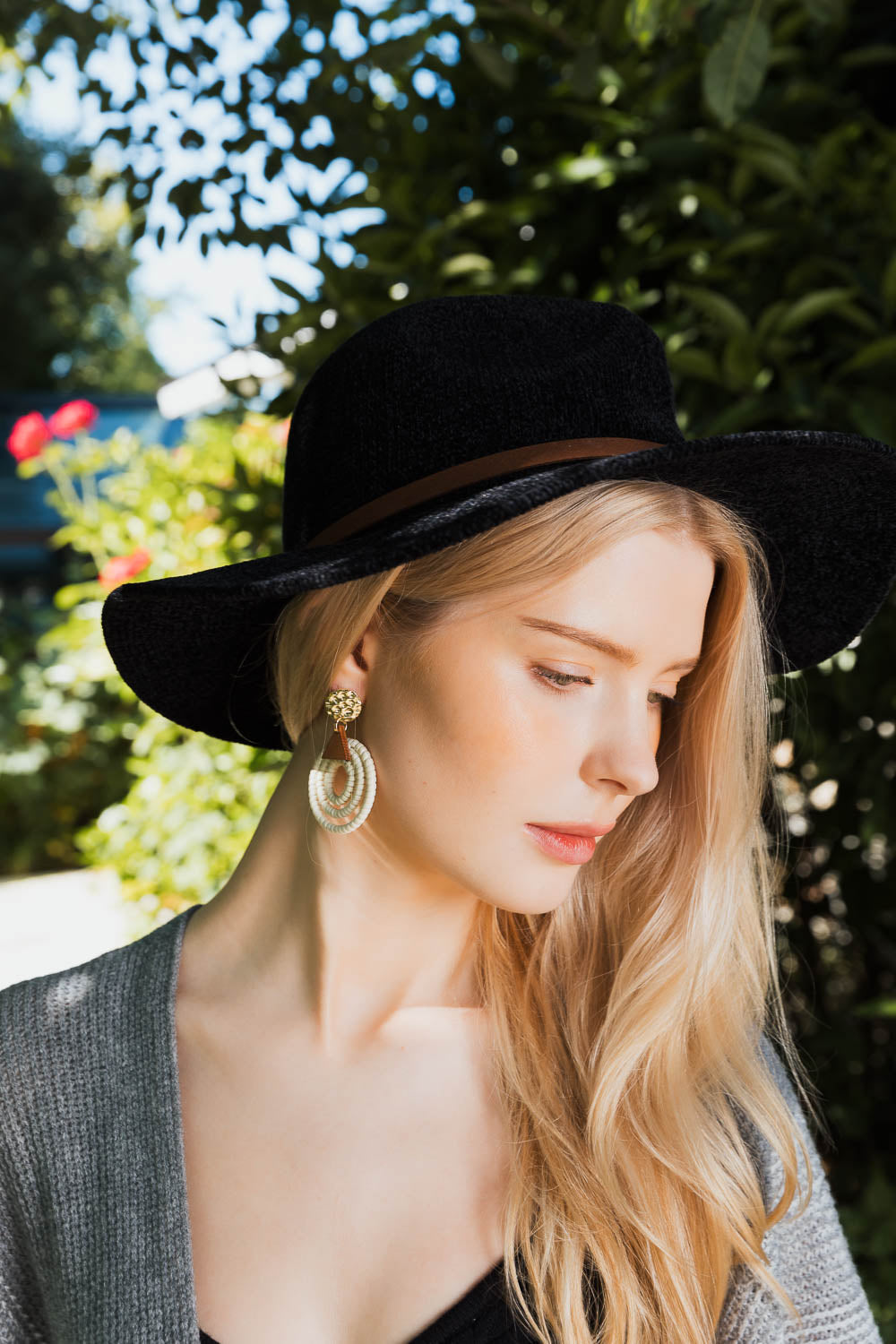 Bohemian Dream Rattan Circle Drop Earrings-Soul Flow Apparel