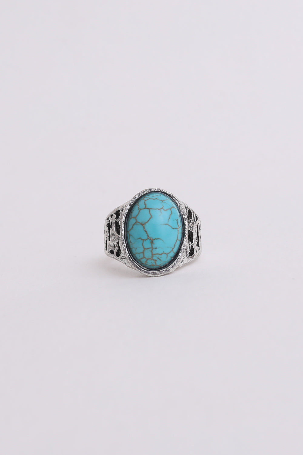 Bohemian Oval Cut Turquoise Ring-Soul Flow Apparel