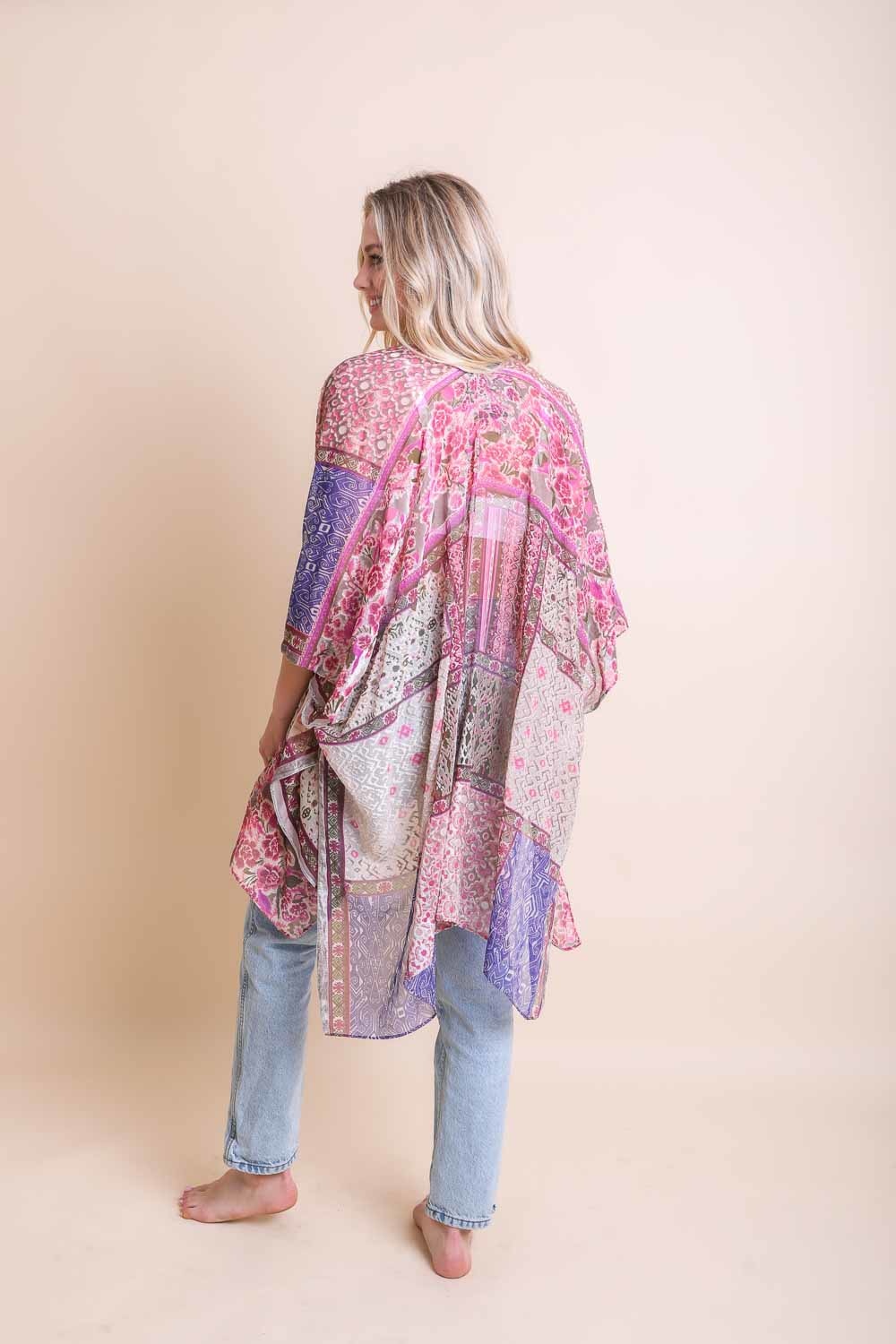 Bohemian Burnout Velvet Kimono-Soul Flow Apparel