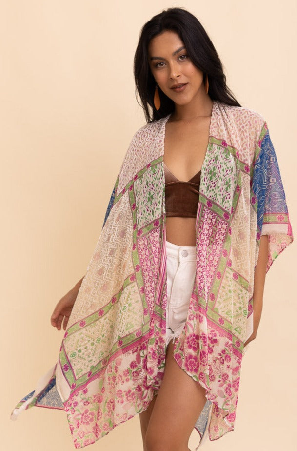 Boho Bliss Burnout Velvet Kimono-Soul Flow Apparel