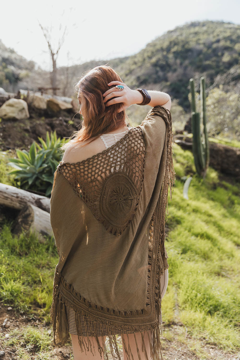 Crochet Medallion Tassel Kimono-Soul Flow Apparel