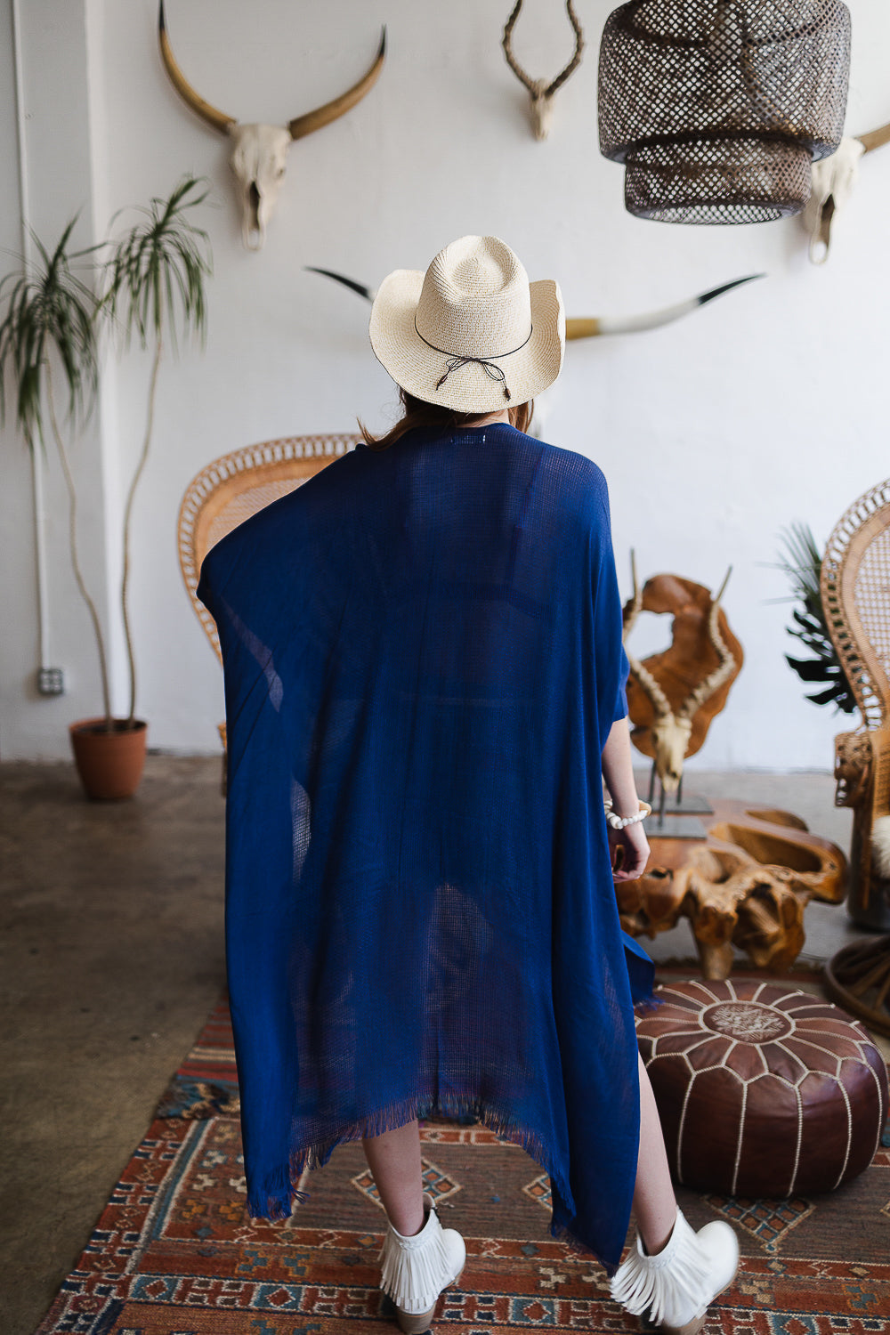 Soul Flow Apparel | Boho Spring Frayed Trim Kimono