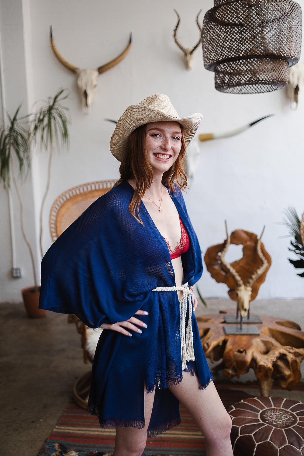 Soul Flow Apparel | Boho Spring Frayed Trim Kimono