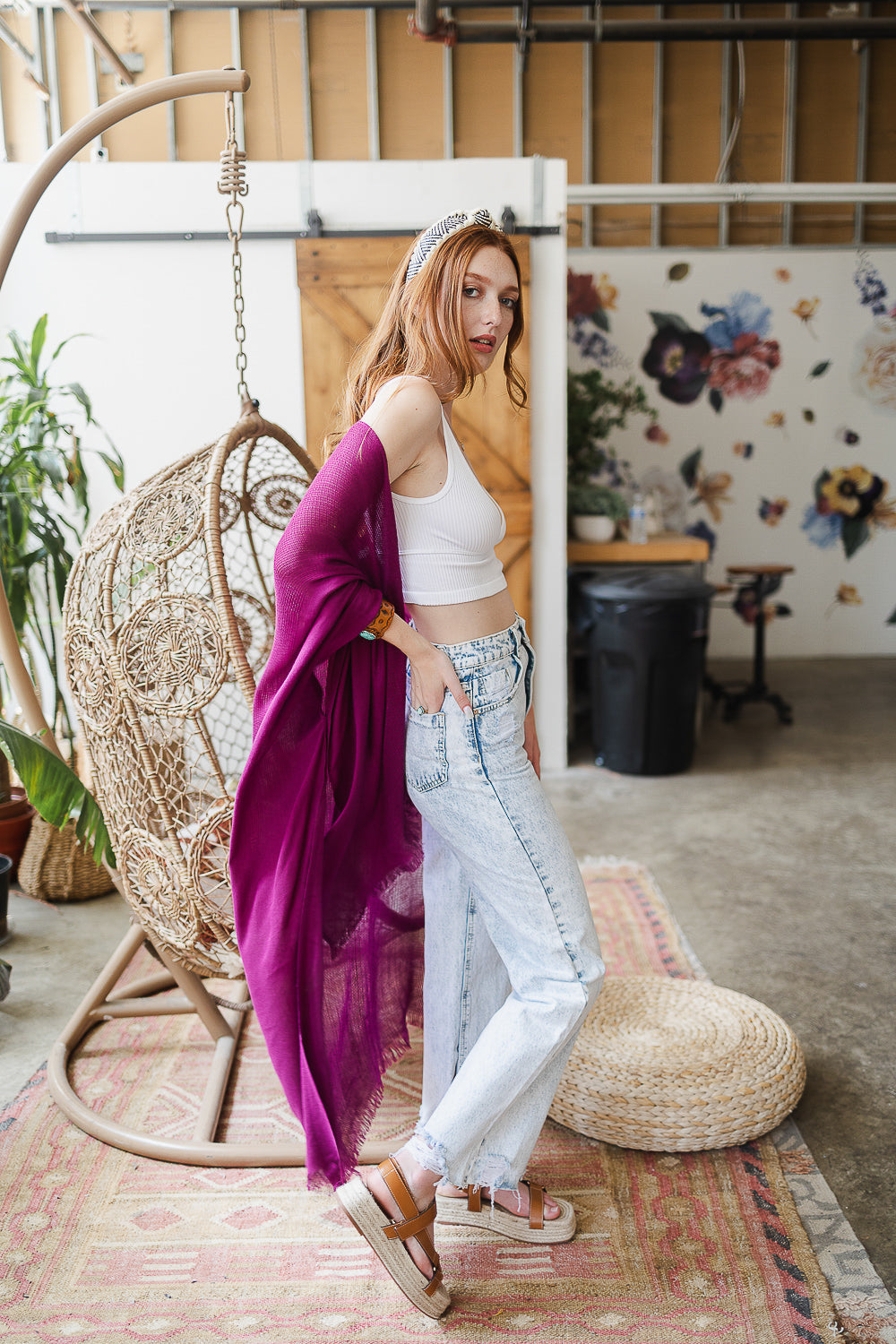 Soul Flow Apparel | Boho Spring Frayed Trim Kimono
