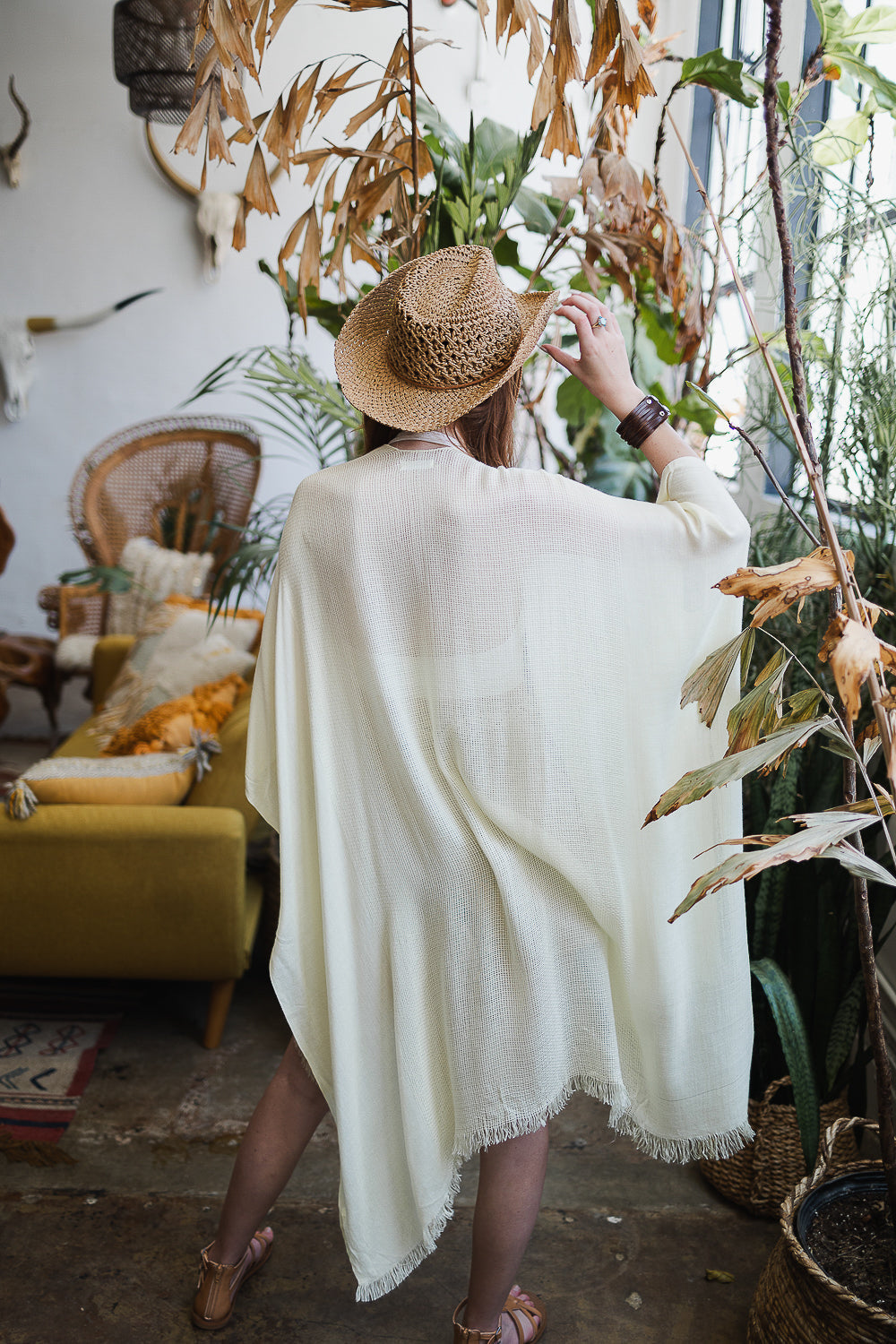 Soul Flow Apparel | Boho Spring Frayed Trim Kimono