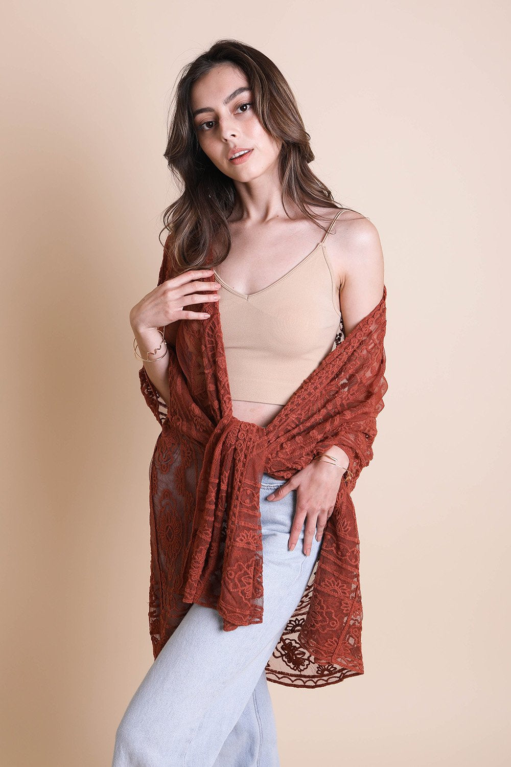 Floral Mandala Mesh Kimono-Soul Flow Apparel