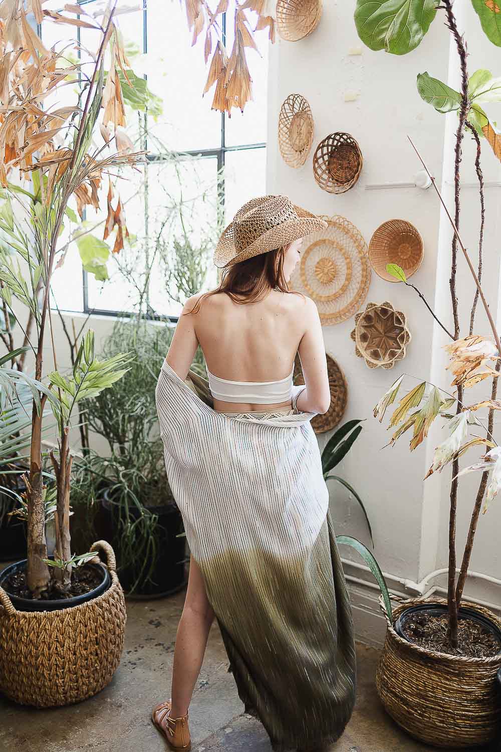 Kimono - Ombre Vertical Stitched Kimono