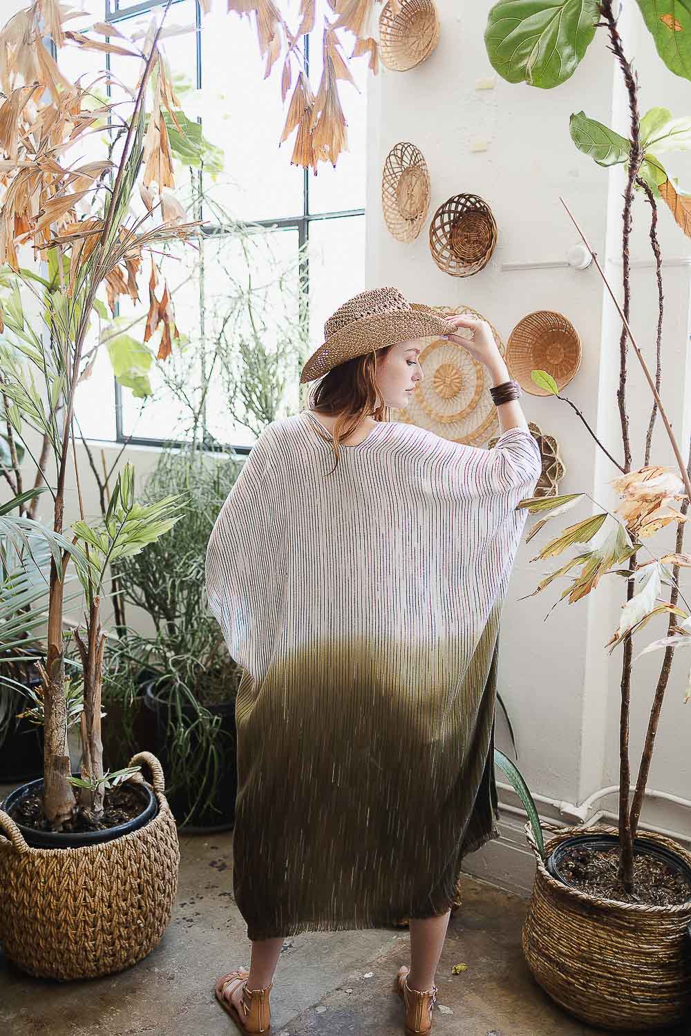 Kimono - Ombre Vertical Stitched Kimono
