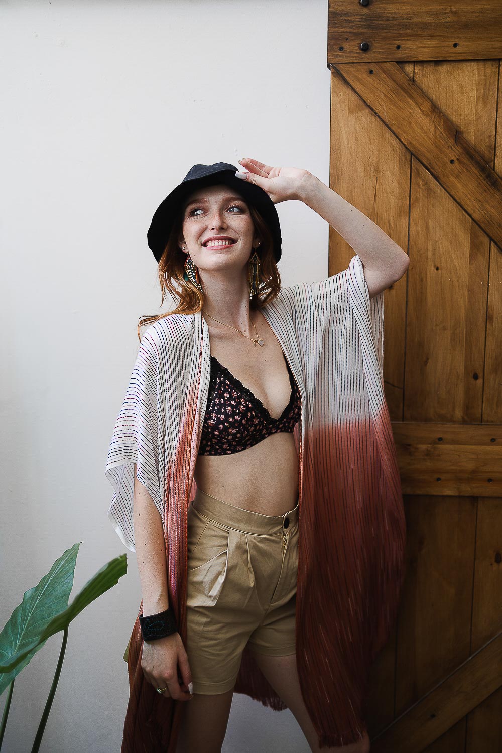 Kimono - Ombre Vertical Stitched Kimono