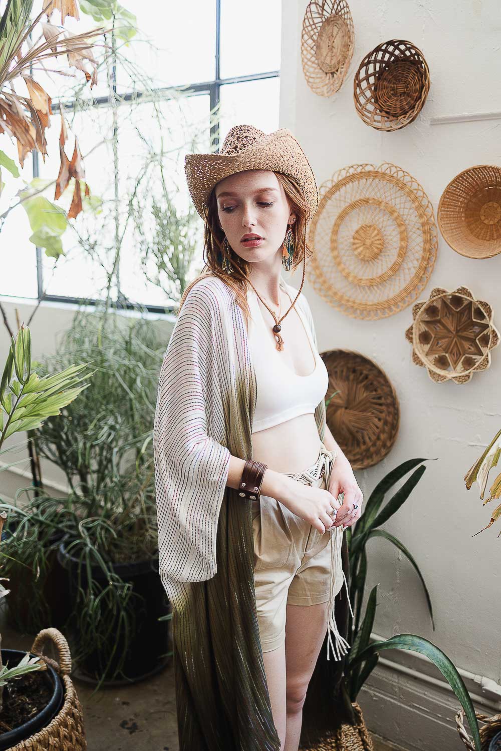 Kimono - Ombre Vertical Stitched Kimono
