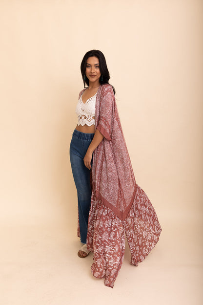 Paisley Free Flow Kimono Leto Collection