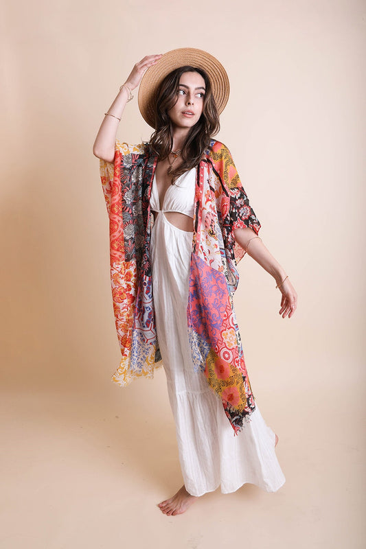 Boho Patchwork Kimono-Soul Flow Apparel