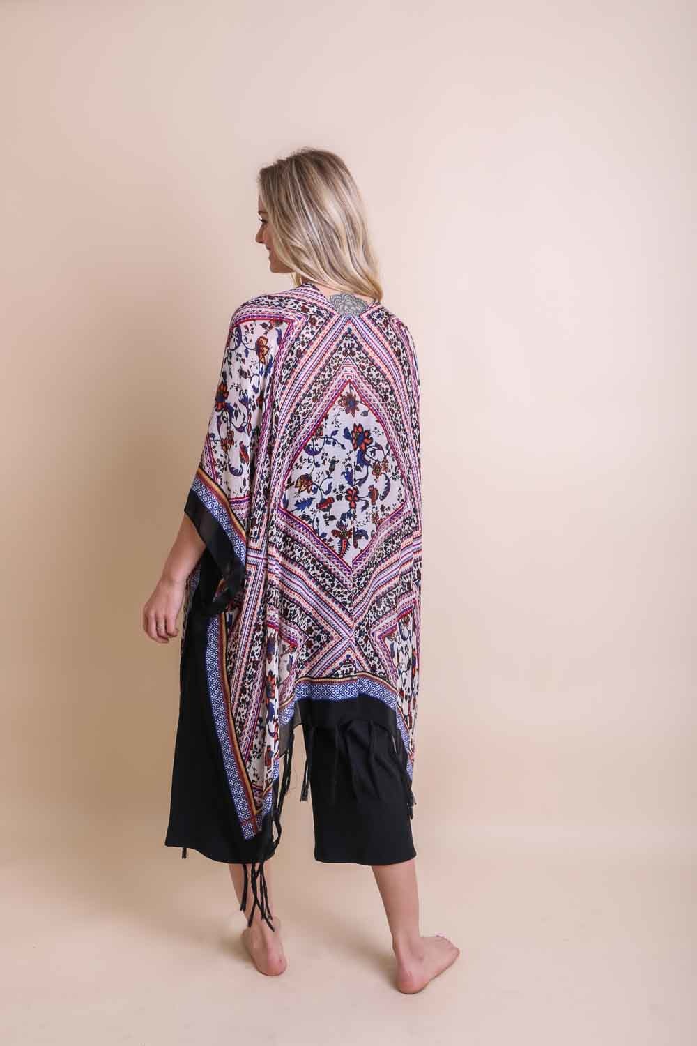 Bohemian Diamond Tassel Kimono-Soul Flow Apparel