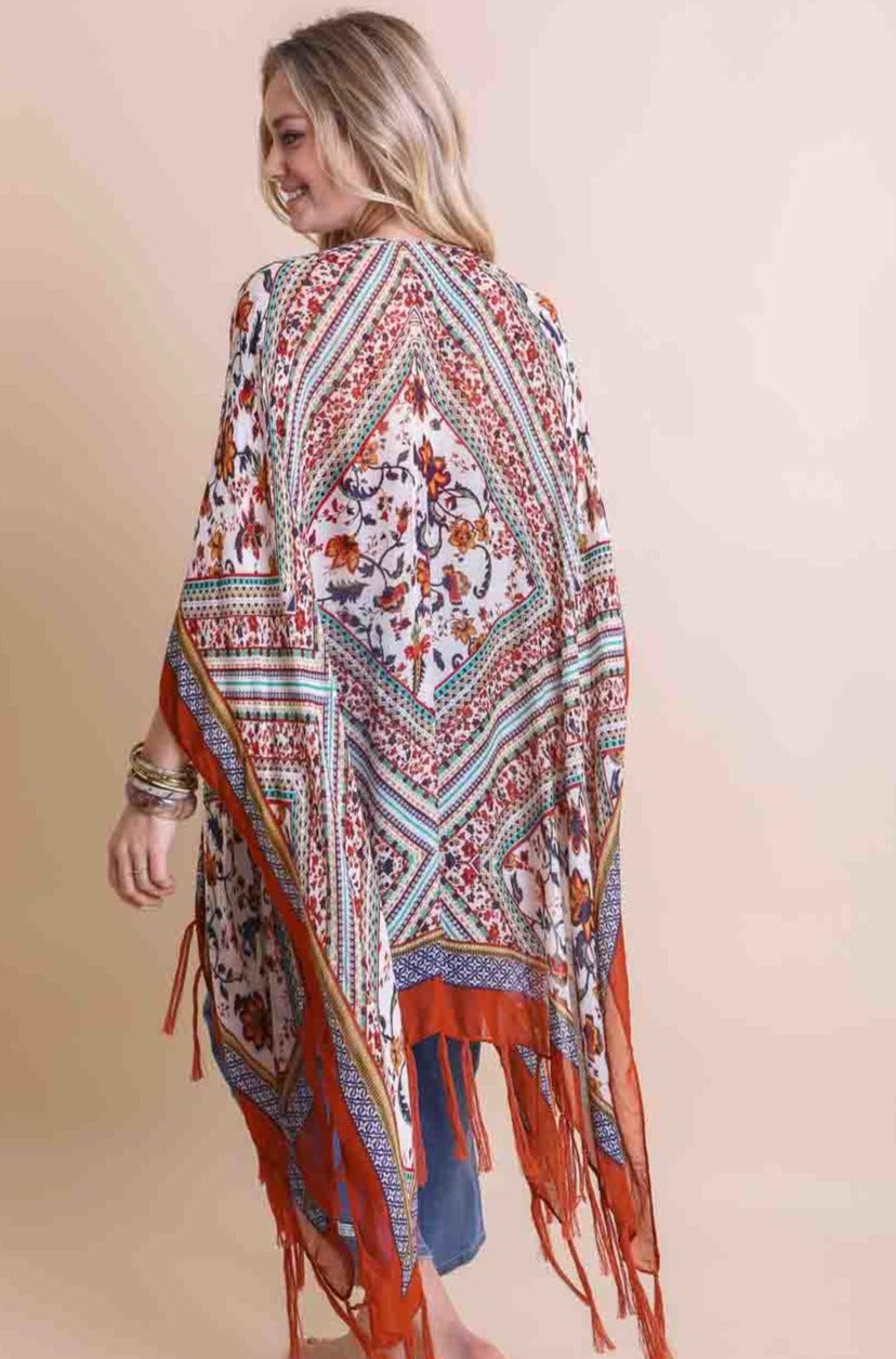 Bohemian Diamond Tassel Kimono-Soul Flow Apparel