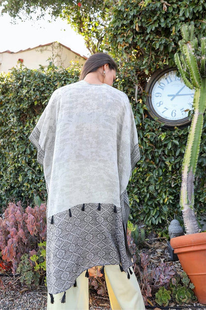Emerald Coast Tassel Kimono-Soul Flow Apparel