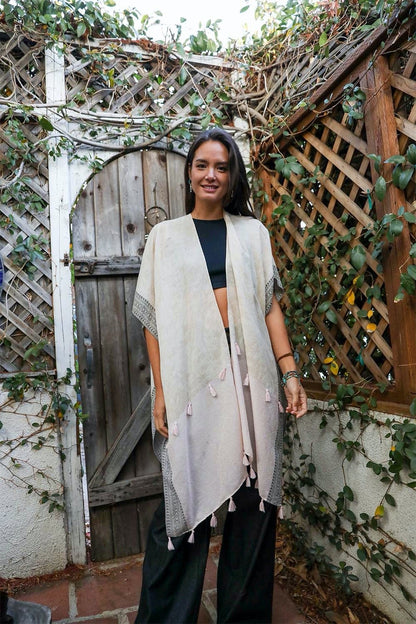 Emerald Coast Tassel Kimono-Soul Flow Apparel