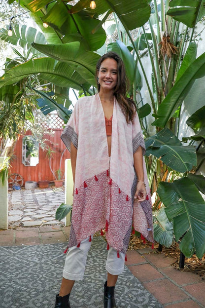 Emerald Coast Tassel Kimono-Soul Flow Apparel