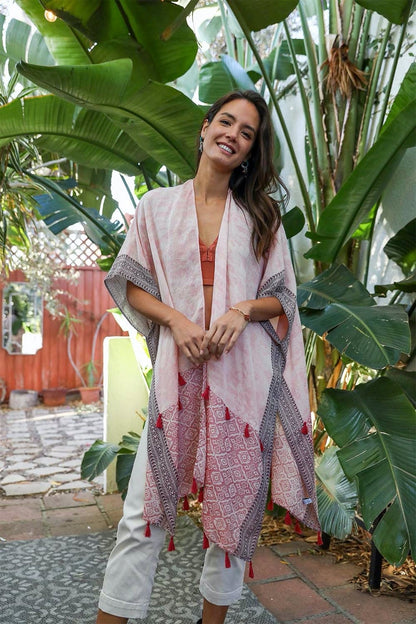 Emerald Coast Tassel Kimono-Soul Flow Apparel