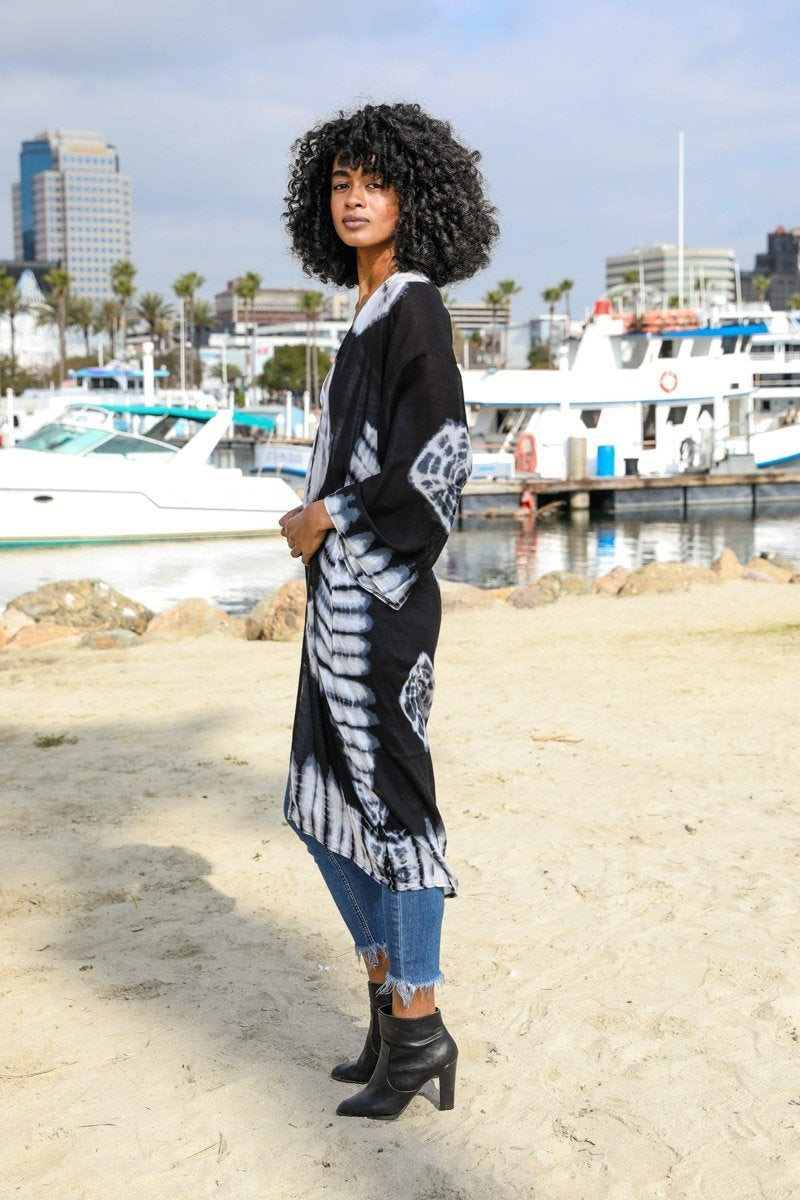 Soul Flow Apparel | Boho Tie Dye Kimono for Effortless Style