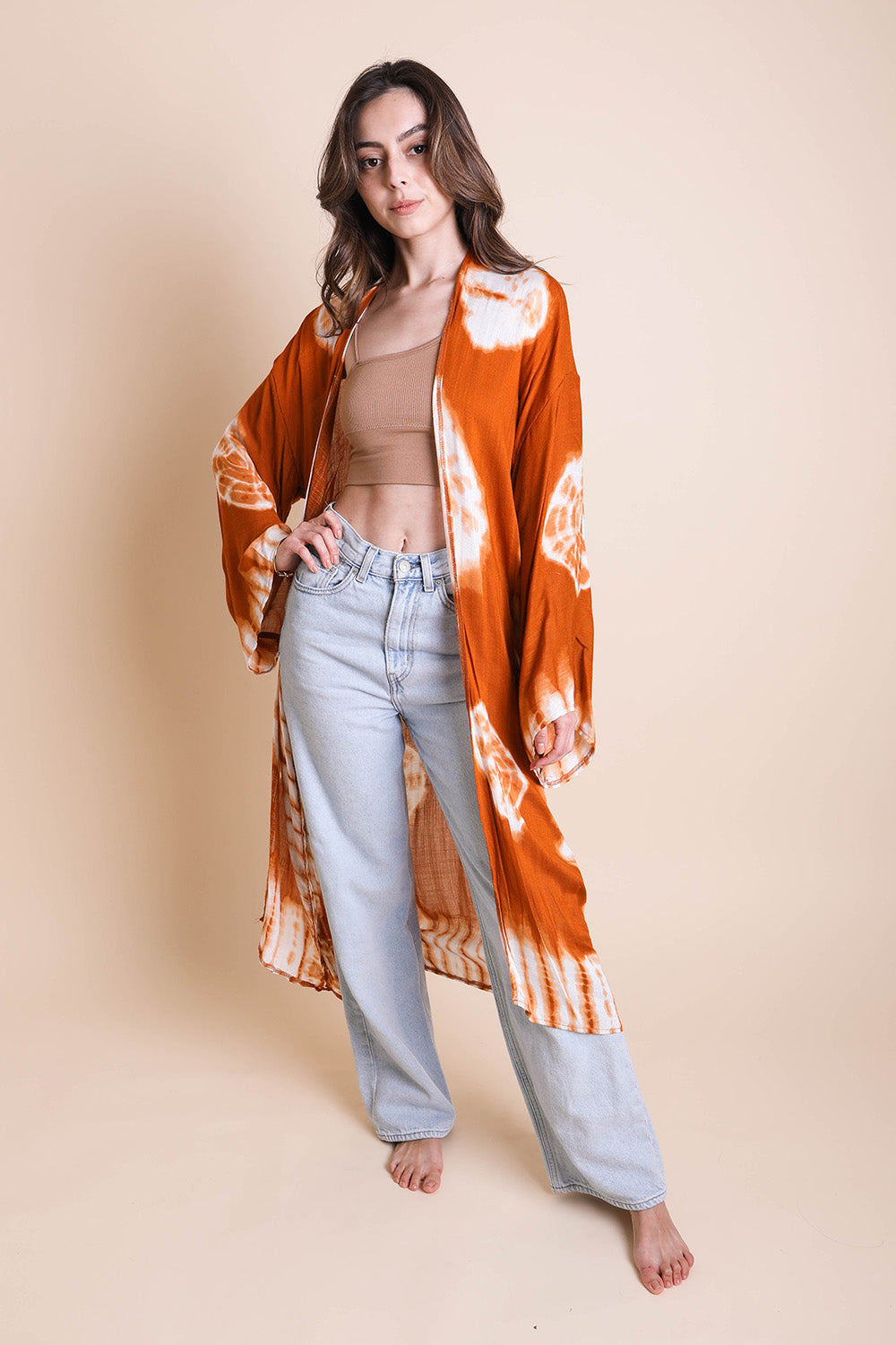 Soul Flow Apparel | Boho Tie Dye Kimono for Effortless Style