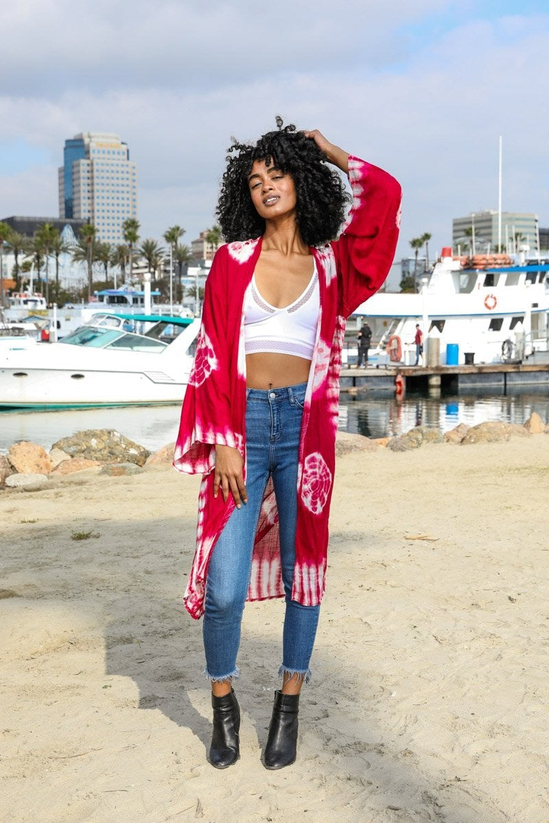 Soul Flow Apparel | Boho Tie Dye Kimono for Effortless Style