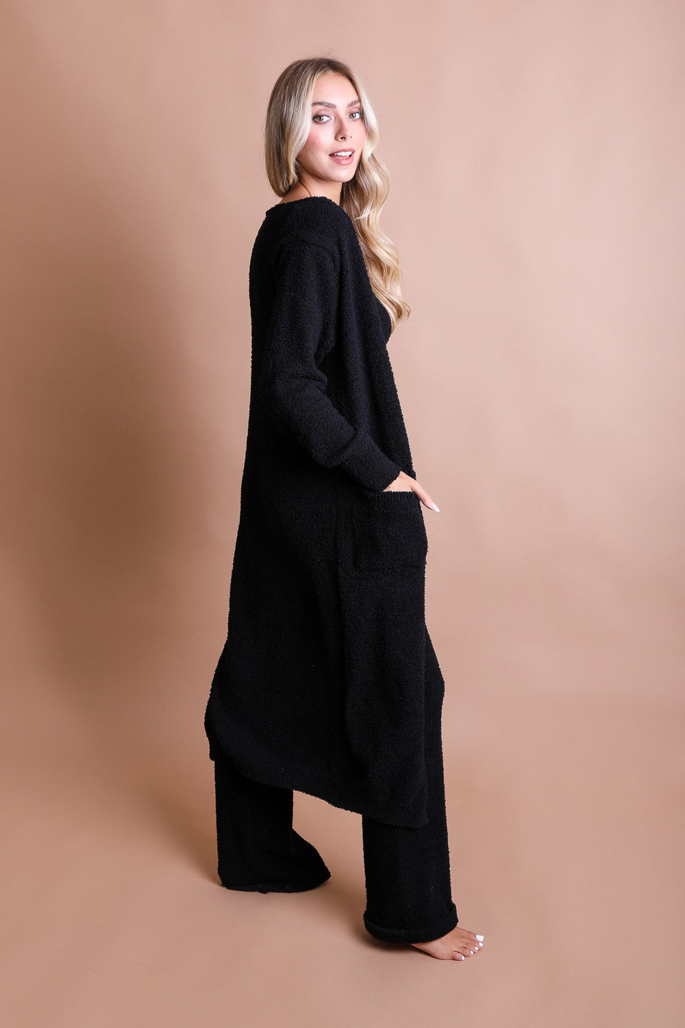 Ultra-soft Boucle Longline Cardigan-Soul Flow Apparel