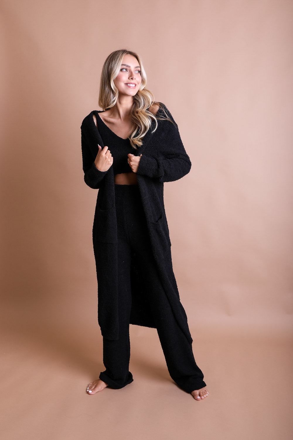 Ultra-soft Boucle Longline Cardigan-Soul Flow Apparel