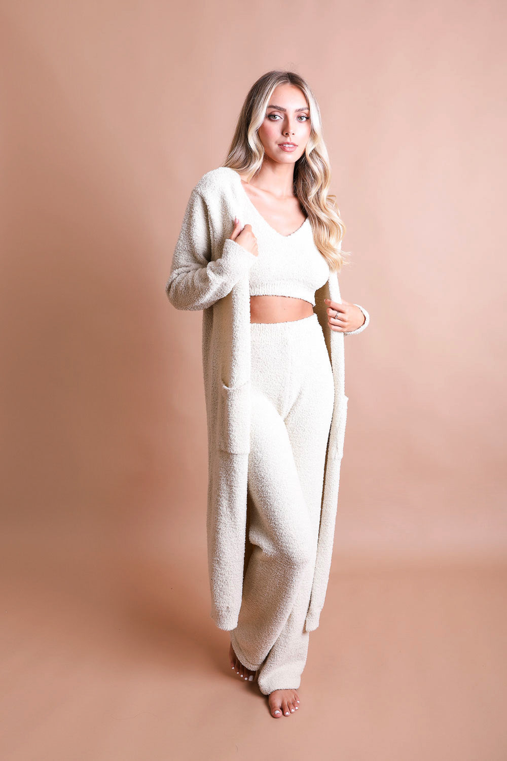 Ultra-soft Boucle Longline Cardigan-Soul Flow Apparel