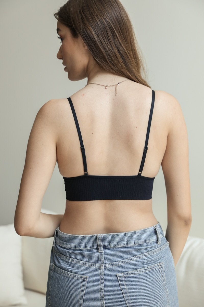 Waistband Loop Lace Brami – Feminine Stretchy Cami Top-Soul Flow Apparel