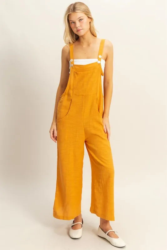 HYFVE Textured Wide Leg Overall-Soul Flow Apparel