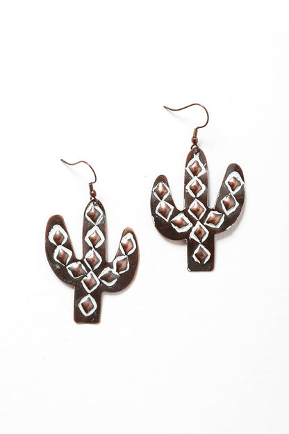 Cactus Dangling Earrings-Soul Flow Apparel