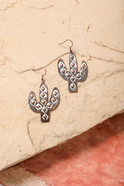 Cactus Dangling Earrings-Soul Flow Apparel