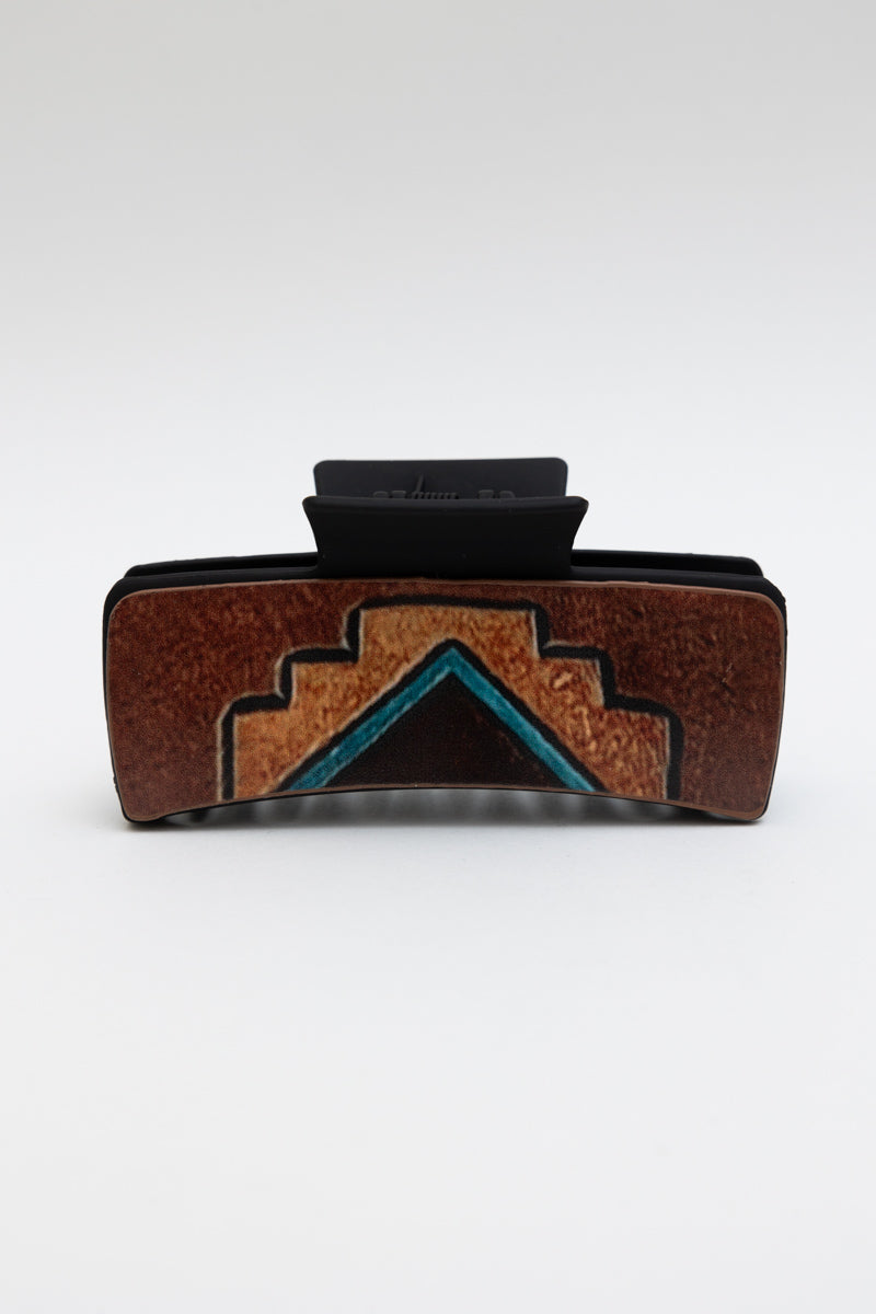 Camel Pyramid Design Hair Claw – Geometric Tribal Grip Clip ????-Soul Flow Apparel