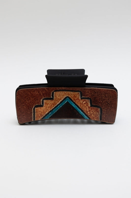 Camel Pyramid Design Hair Claw – Geometric Tribal Grip Clip ????-Soul Flow Apparel