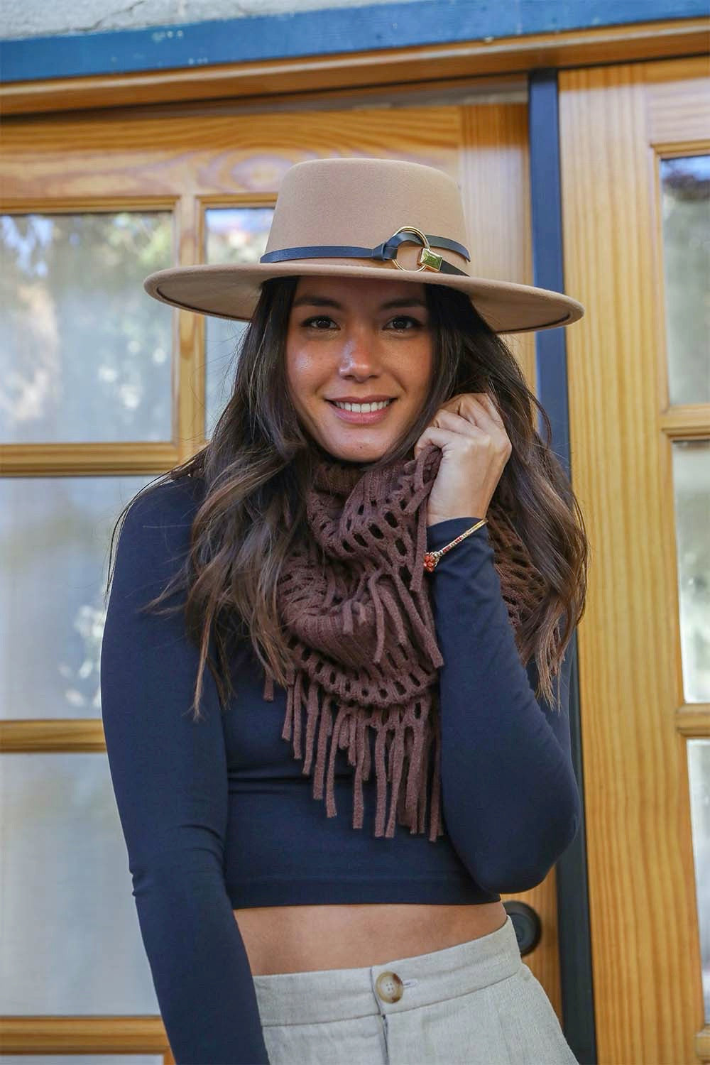 Fuzzy Chenille Tassel Infinity Scarf-Soul Flow Apparel
