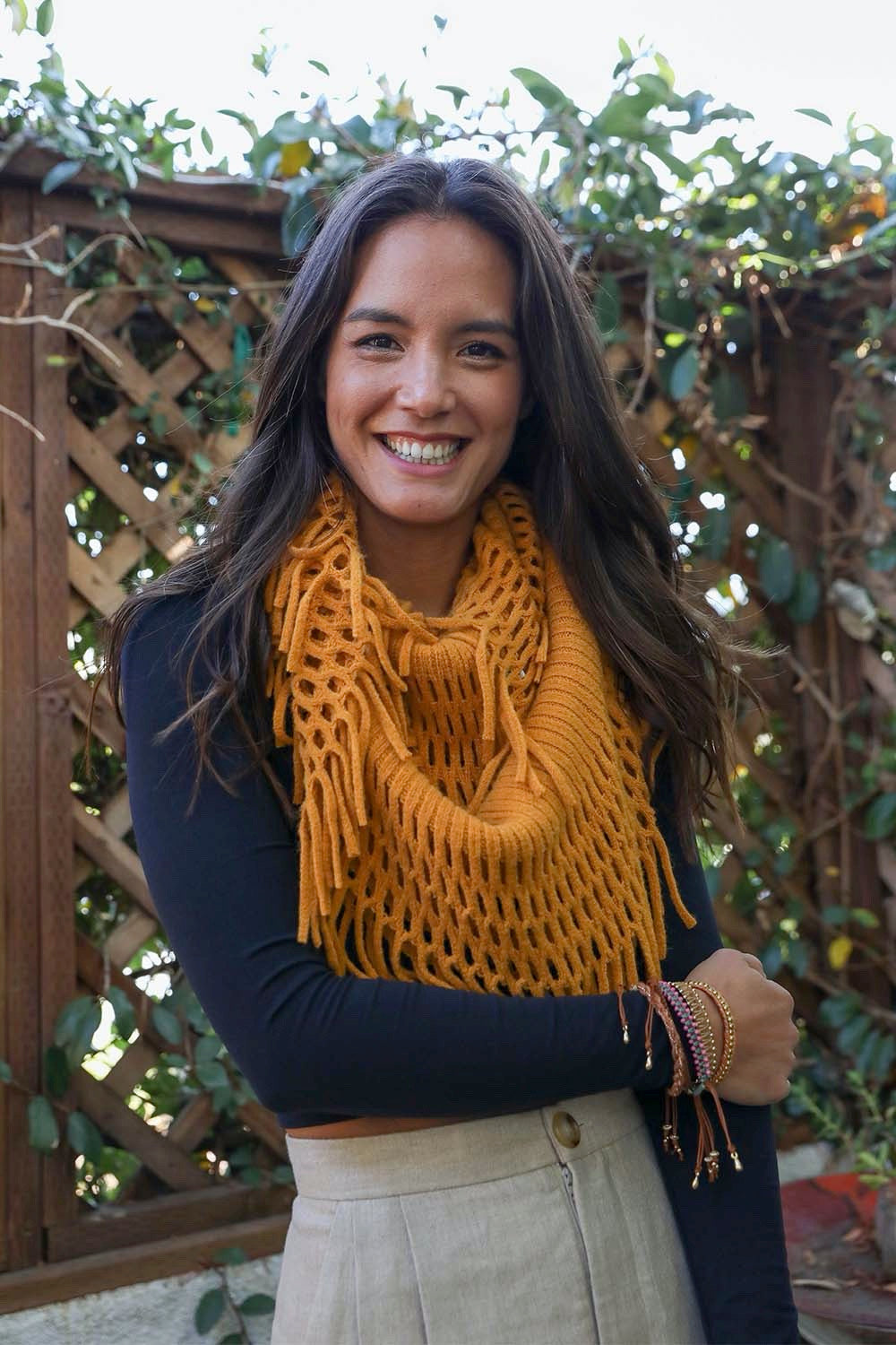 Fuzzy Chenille Tassel Infinity Scarf-Soul Flow Apparel