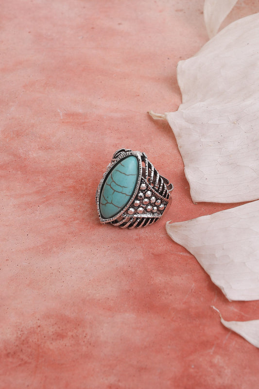 Classic Marquise Turquoise Ring-Soul Flow Apparel