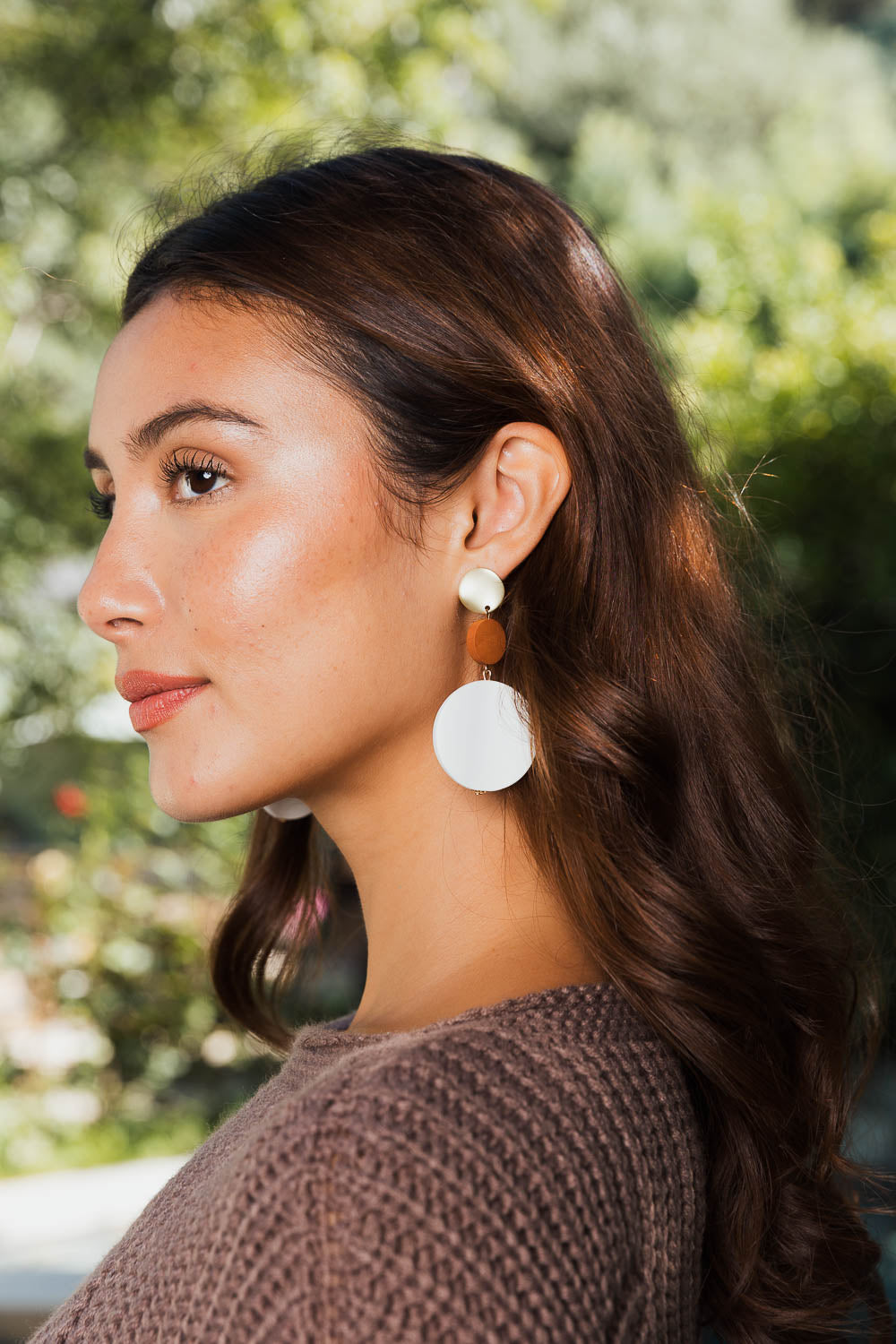Coastal Chic Circle Shell Drops-Soul Flow Apparel