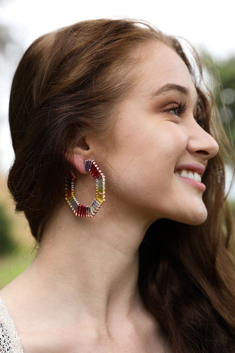 Colorful Raffia Earrings-Soul Flow Apparel