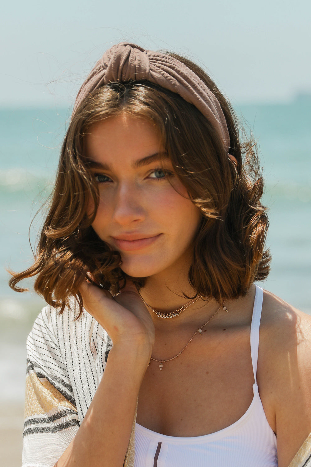Wide Striped Topknot Headband – Chic and Comfortable-Soul Flow Apparel