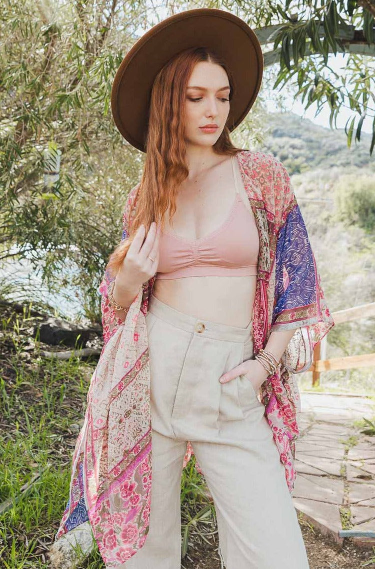 Bohemian Burnout Velvet Kimono-Soul Flow Apparel