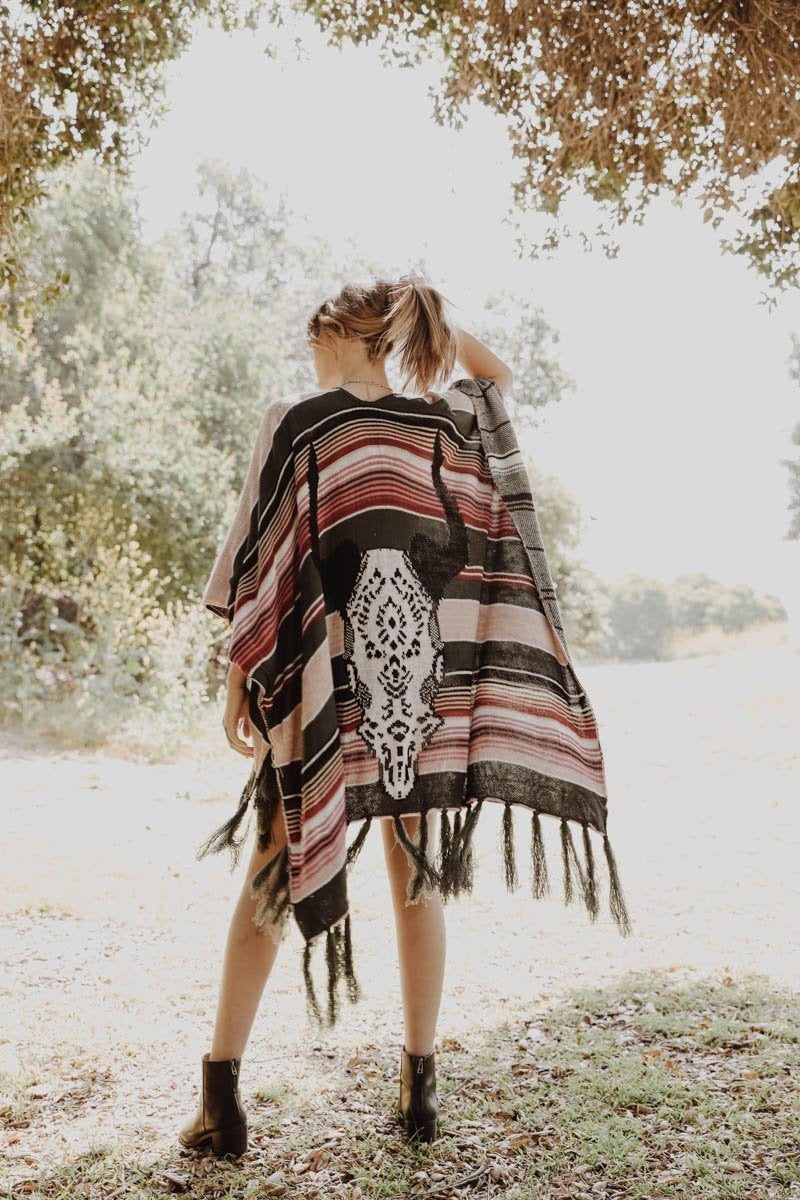 Cow Skull Serape-Soul Flow Apparel