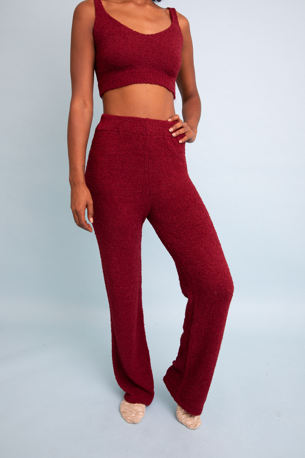Cozy Boucle Lounge Pants-Soul Flow Apparel