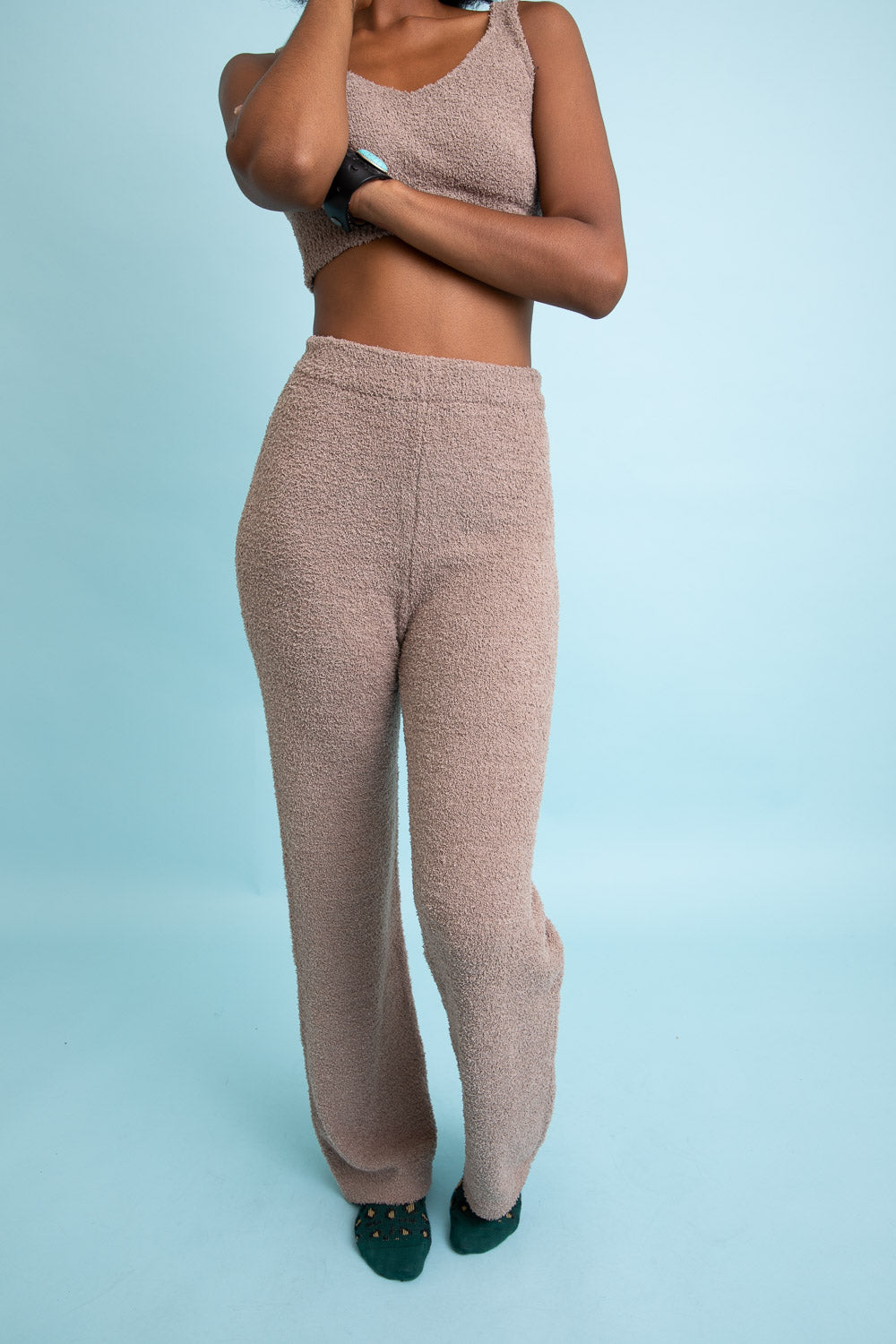 Cozy Boucle Lounge Pants-Soul Flow Apparel