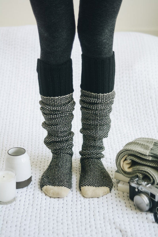 Soul Flow Apparel | Boho Cozy Ribbed Knit Lounge Socks