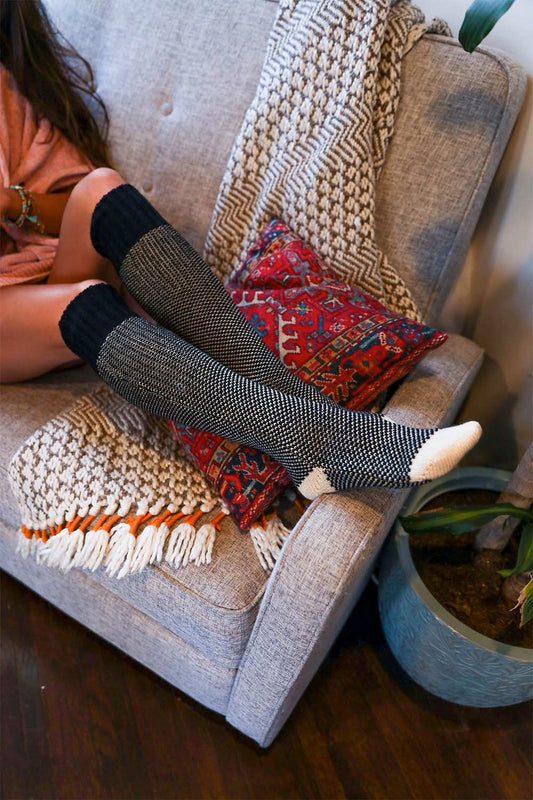 Soul Flow Apparel | Boho Cozy Ribbed Knit Lounge Socks